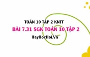 Bài 7.31 SGK Toán 10 tập 2 Kết nối tri thức